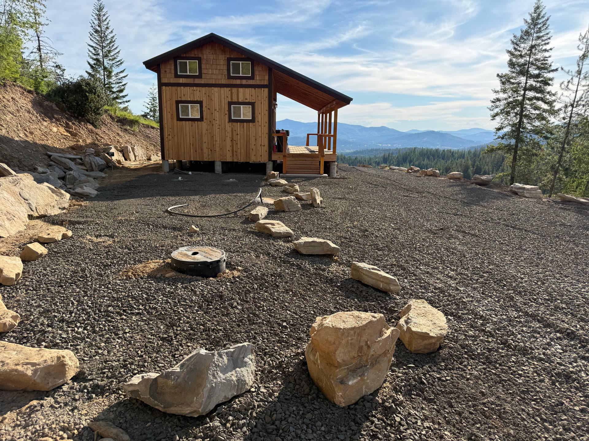 Gallery photos for Off-Grid Cabin Gets Full Underground Utility Setup in North Idaho: Image #1