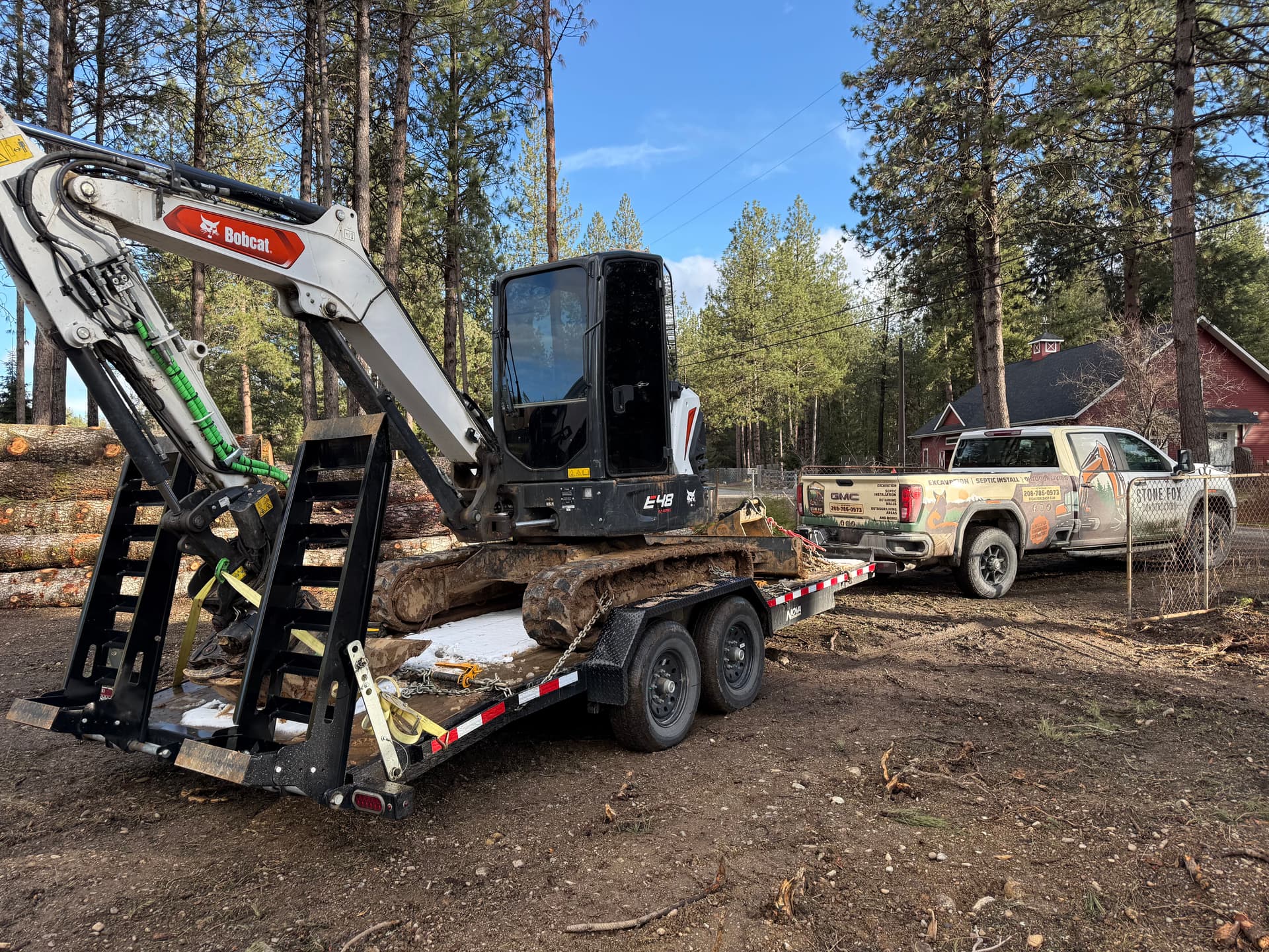 Excavating for a Perc Test in Coeur d'Alene