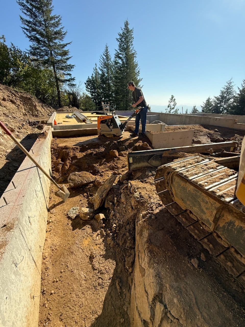 Preparing Ground for Home Foundation in Post Falls image