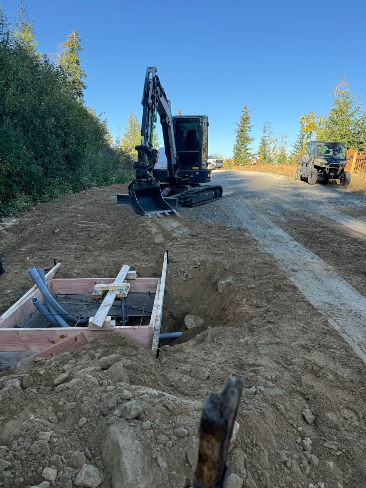 Excavation for Community Gate Installation in Post Falls image