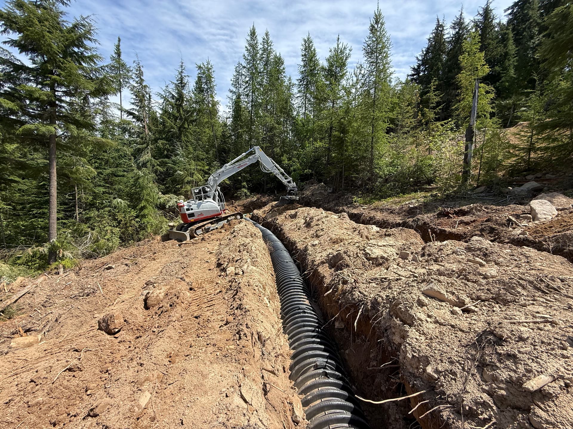 Steep Slope Drainfield Install for an Off-Grid Cabin in Fernwood, ID image